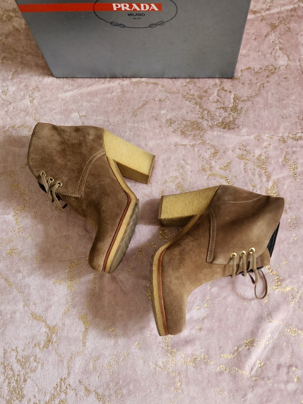 PRADA | Tan Suede Boots - Picture 9 of 15